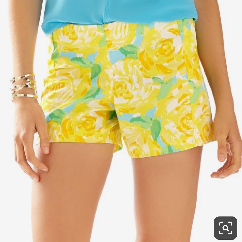 Lilly Pulitzer First Impressions Yellow Shorts